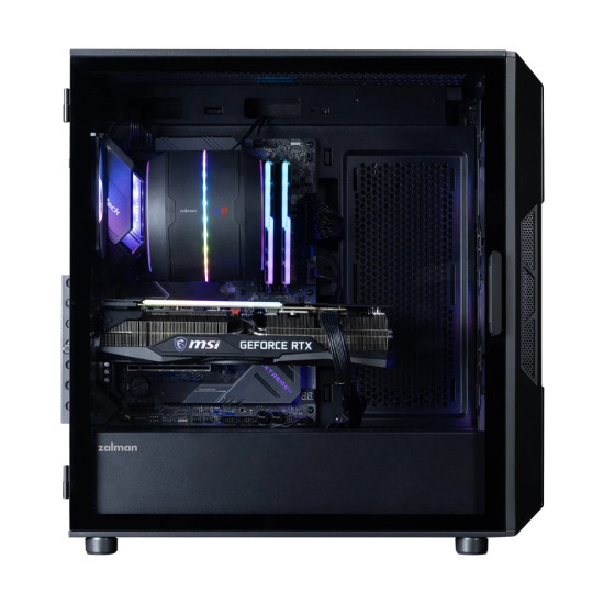 Кутия за компютър Zalman Case ATX - I3 NEO V2 Black - RGB, Mesh