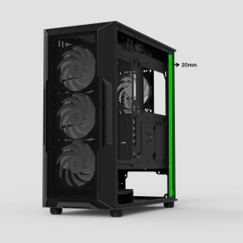 Кутия за компютър Zalman Case ATX - I3 NEO V2 Black - RGB, Mesh