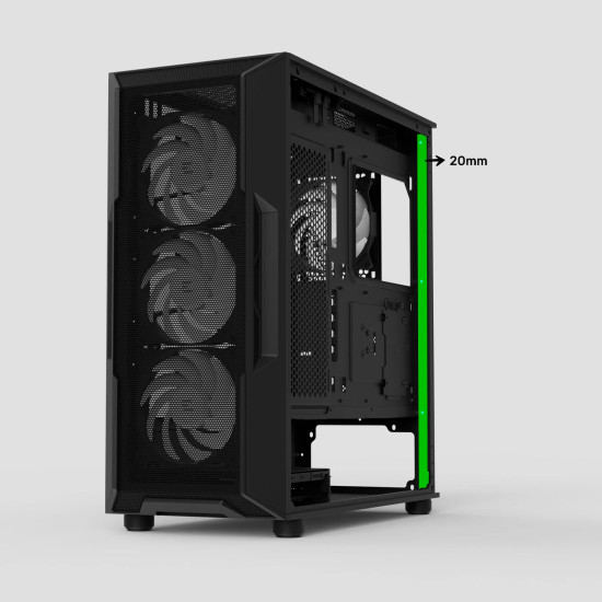 Кутия за компютър Zalman Case ATX - I3 NEO V2 Black - RGB, Mesh