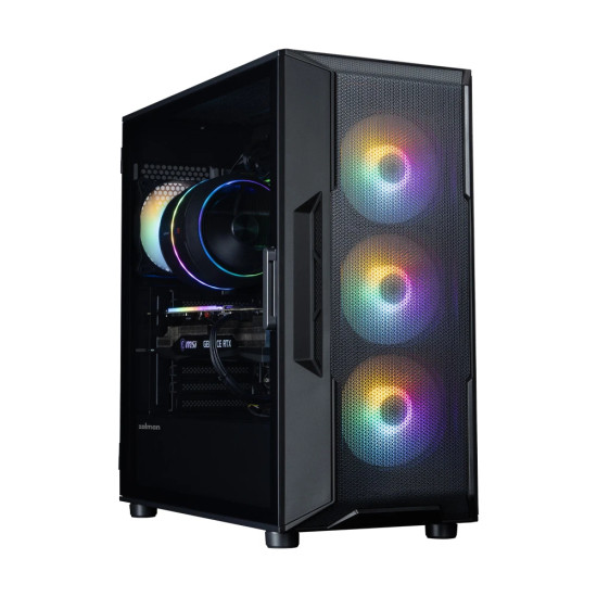 Кутия за компютър Zalman Case ATX - I3 NEO V2 Black - RGB, Mesh