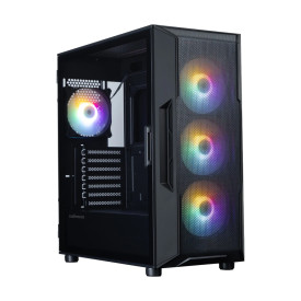Кутия за компютър Zalman Case ATX - I3 NEO V2 Black - RGB, Mesh