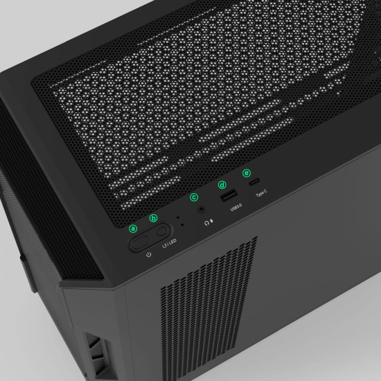Кутия за компютър Zalman Case ATX - I3 NEO V2 Black - RGB, Mesh