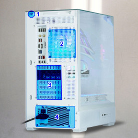 Кутия за компютър Zalman Case ATX - P40 Prism White
