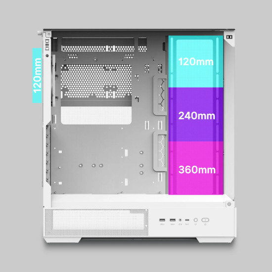 Кутия за компютър Zalman Case ATX - P40 Prism White