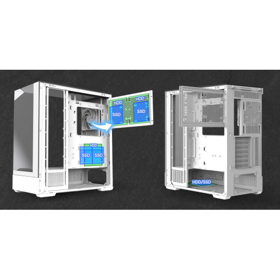 Кутия за компютър Zalman Case ATX - P40 Prism White
