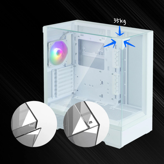 Кутия за компютър Zalman Case ATX - P40 Prism White