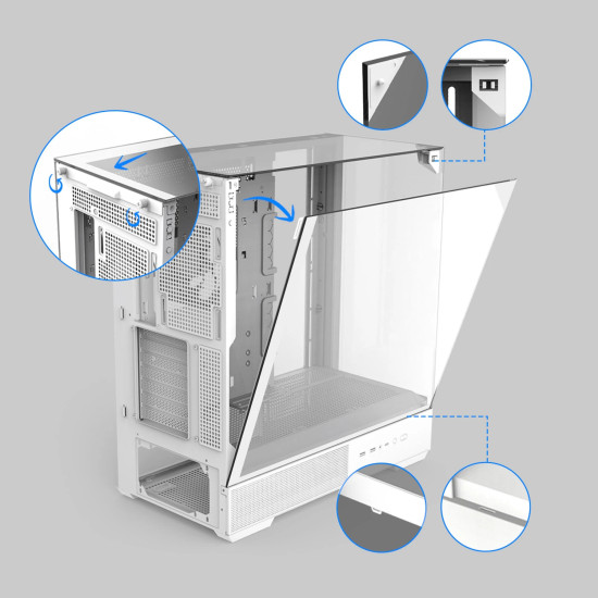 Кутия за компютър Zalman Case ATX - P40 Prism White