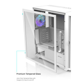 Кутия за компютър Zalman Case EATX - Z10 DUO White - Mesh/Tempered Glass
