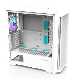 Кутия за компютър Zalman Case EATX - Z10 DUO White - Mesh/Tempered Glass