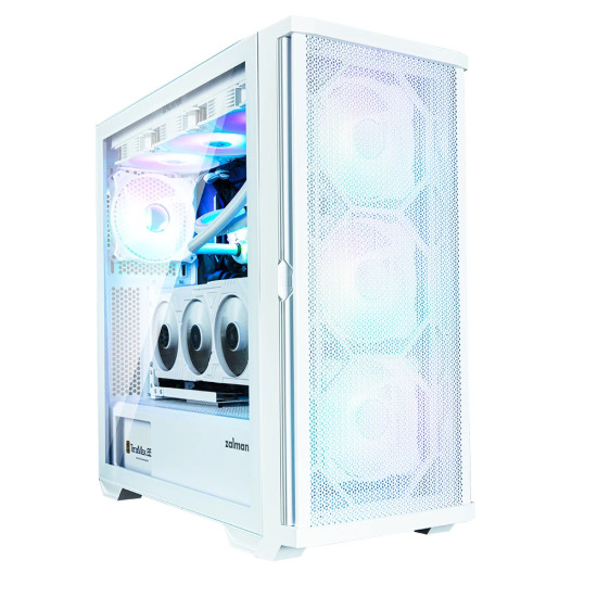 Кутия за компютър Zalman Case EATX - Z10 DUO White - Mesh/Tempered Glass