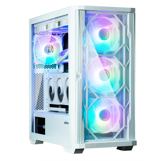 Кутия за компютър Zalman Case EATX - Z10 DUO White - Mesh/Tempered Glass