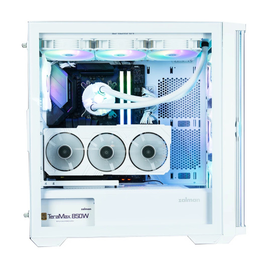 Кутия за компютър Zalman Case EATX - Z10 DUO White - Mesh/Tempered Glass