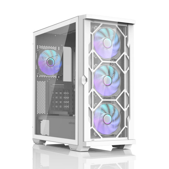 Кутия за компютър Zalman Case EATX - Z10 DUO White - Mesh/Tempered Glass