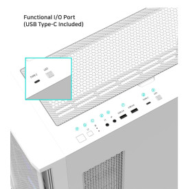 Кутия за компютър Zalman Case EATX - Z10 DUO White - Mesh/Tempered Glass