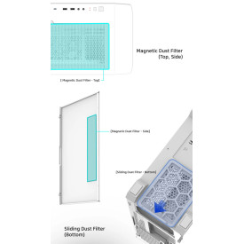Кутия за компютър Zalman Case EATX - Z10 DUO White - Mesh/Tempered Glass