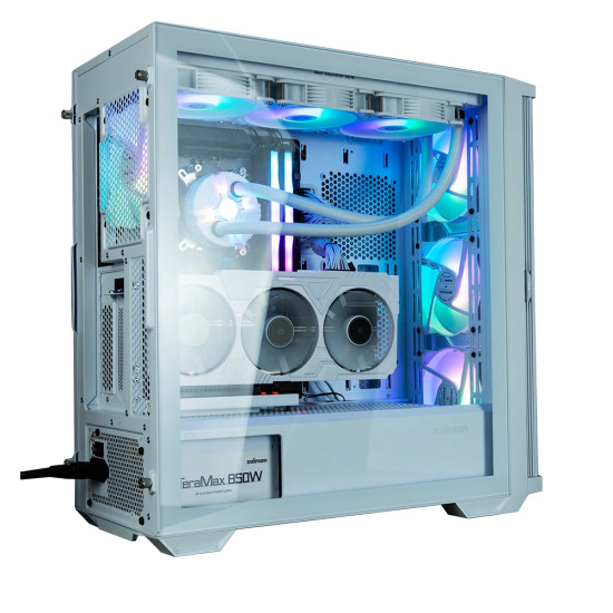 Кутия за компютър Zalman Case EATX - Z10 DUO White - Mesh/Tempered Glass