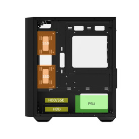 Кутия за компютър Zalman Case mATX - M4 Black - Addressable RGB, Tempered Glass, 4 fans included