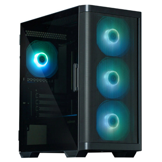 Кутия за компютър Zalman Case mATX - M4 Black - Addressable RGB, Tempered Glass, 4 fans included