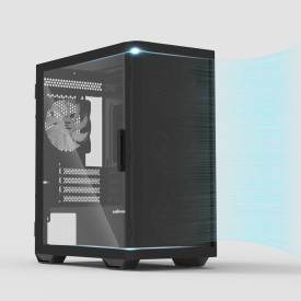 Кутия за компютър Zalman Case mATX - M4 Black - Addressable RGB, Tempered Glass, 4 fans included