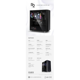 Кутия за компютър Zalman Case ATX - R2 BLACK