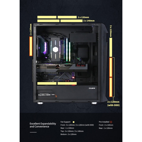 Кутия за компютър Zalman Case ATX - Z1 PLUS
