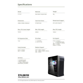 Кутия за компютър Zalman Case ATX - Z1 PLUS