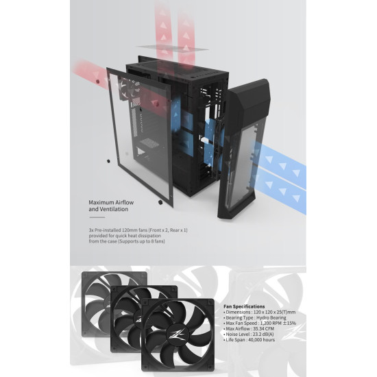 Кутия за компютър Zalman Case ATX - Z1 PLUS