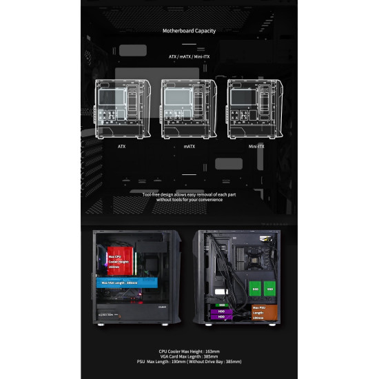 Кутия за компютър Zalman Case ATX - Z1 PLUS