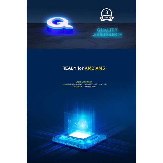 Водно охлаждане Zalman Water Cooling ALPHA 36 WHITE - Addressable RGB - LGA1700/AM5