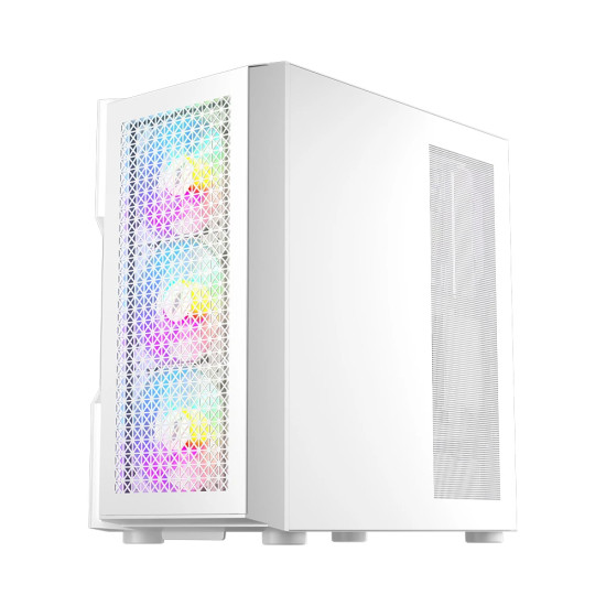 Кутия за компютър 1stPlayer Case ATX - TRILOBITE T7 White - 4 Fans Included