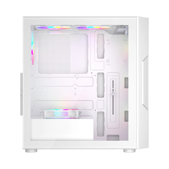 Кутия за компютър 1stPlayer Case ATX - TRILOBITE T7 White - 4 Fans Included