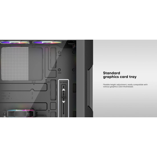 Кутия за компютър 1stPlayer Case ATX - TRILOBITE T7 White - 4 Fans Included