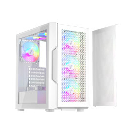 Кутия за компютър 1stPlayer Case ATX - TRILOBITE T7 White - 4 Fans Included