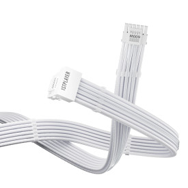 Модулен кабел 1stPlayer Custom Sleeved Modding Cable White - PCIe 5.0 12VHPWR M/M - FM2-B-WH