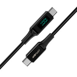USB кабел Acefast USB-C to USB-C Cable 100W 2m with digital display - C6-03 - Black