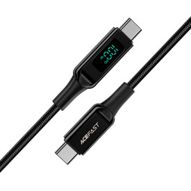 USB кабел Acefast USB-C to USB-C Cable 100W 2m with digital display - C6-03 - Black