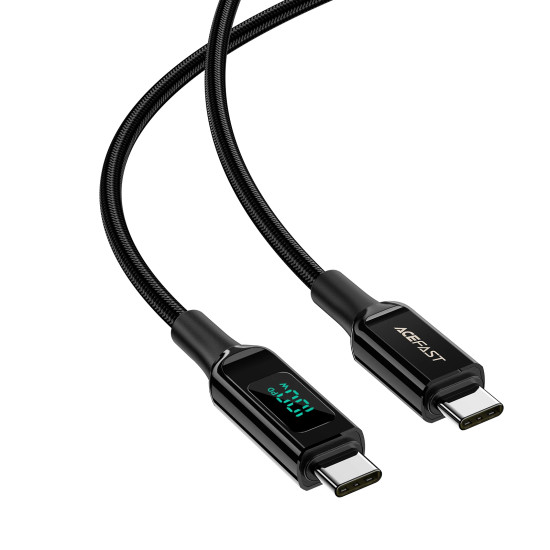 USB кабел Acefast USB-C to USB-C Cable 100W 2m with digital display - C6-03 - Black