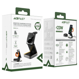 Безжично зарядно Acefast Desktop 3-in-1 Wireless Charging Holder - E20 Black