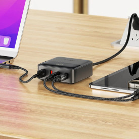 Зарядно Acefast Desktop Wall Charger PD65W GaN Z6, USB-C x 2, USB-A x 2