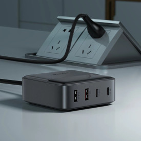 Зарядно Acefast Desktop Wall Charger PD65W GaN Z6, USB-C x 2, USB-A x 2