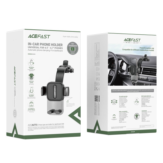 Стойка за телефон за кола Acefast Car phone holder - 360 degree - D26 Black