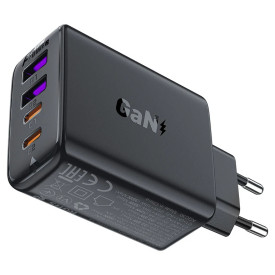Зарядно Acefast Charger Wall GaN PD45W - A61 - USB-C x 2, USB-A x 2, Black