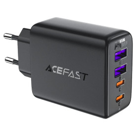 Зарядно Acefast Charger Wall GaN PD45W - A61 - USB-C x 2, USB-A x 2, Black