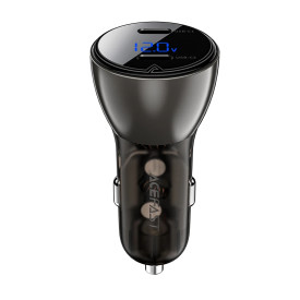 Зарядно за кола Acefast Fast Charger Car PD3.0 60W - B10 - USB-C x 2, Metal, Black