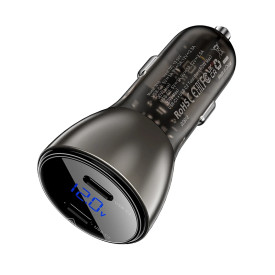 Зарядно за кола Acefast Fast Charger Car PD3.0 60W - B10 - USB-C x 2, Metal, Black