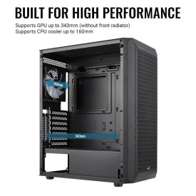 Кутия за компютър AeroCool Case ATX - Beam-G-BK-v2 - 4 fans included