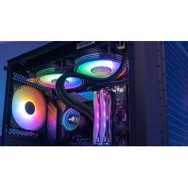 Кутия за компютър AeroCool Case ATX - Beam-G-BK-v2 - 4 fans included