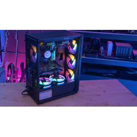 Кутия за компютър AeroCool Case ATX - Beam-G-BK-v2 - 4 fans included