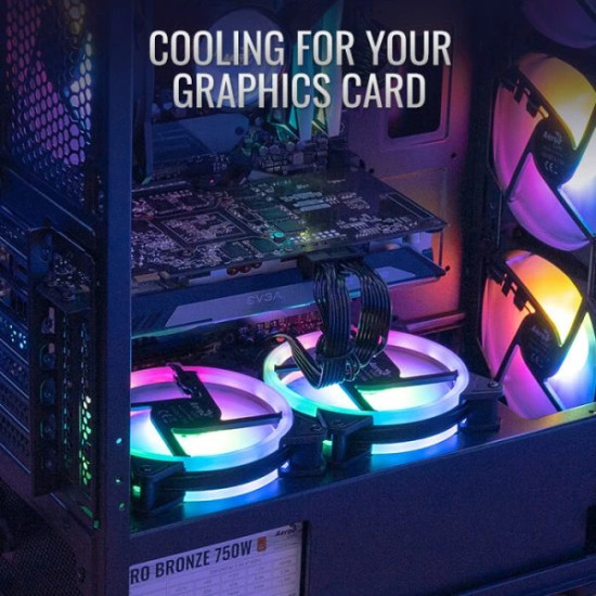 Кутия за компютър AeroCool Case ATX - Beam-G-BK-v2 - 4 fans included