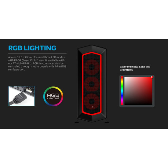 Кутия за компютър AeroCool Case ATX - P7-C1 Pro - RGB Sync/Tempered Glass - ACCM-P701043.11